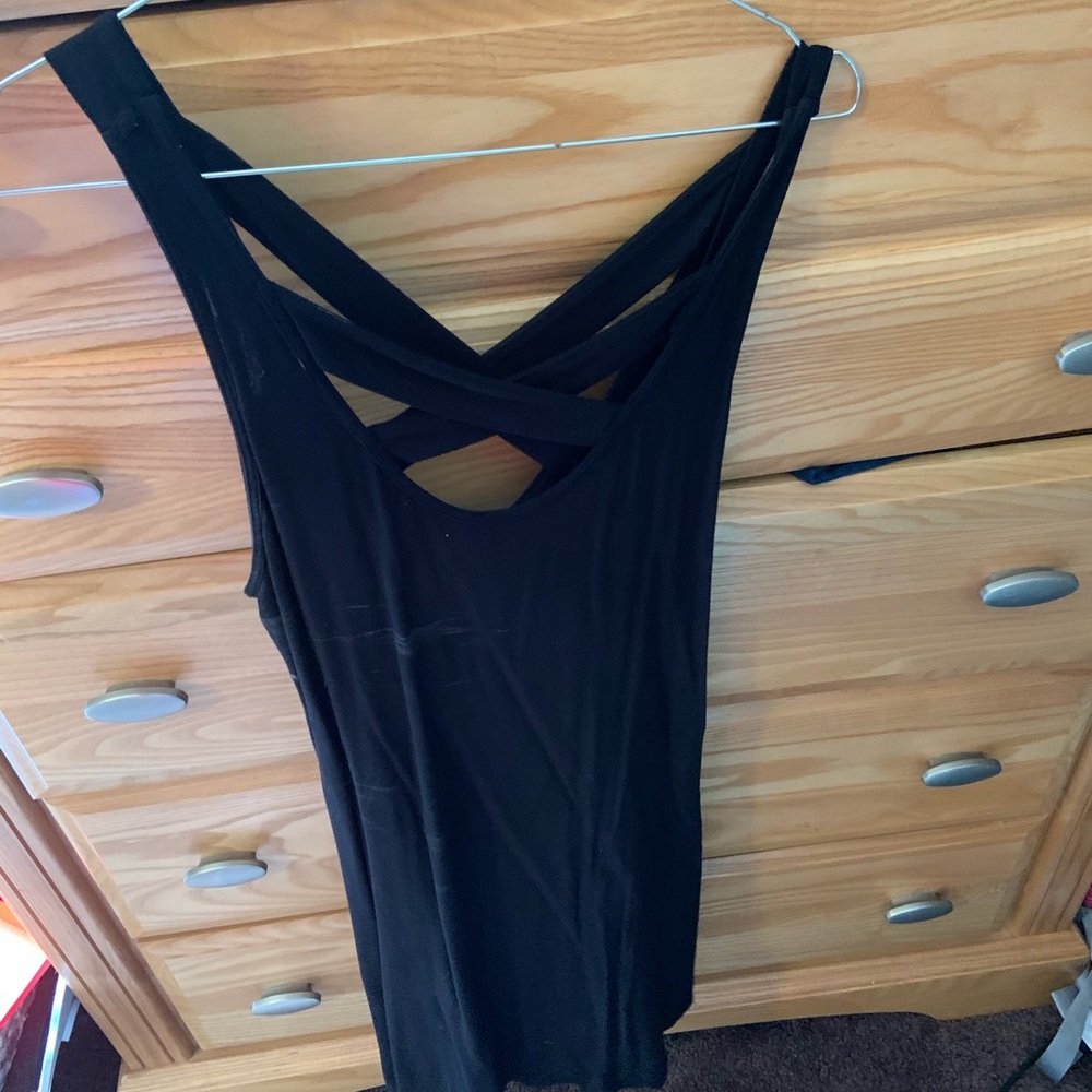 Black, tank top style dress